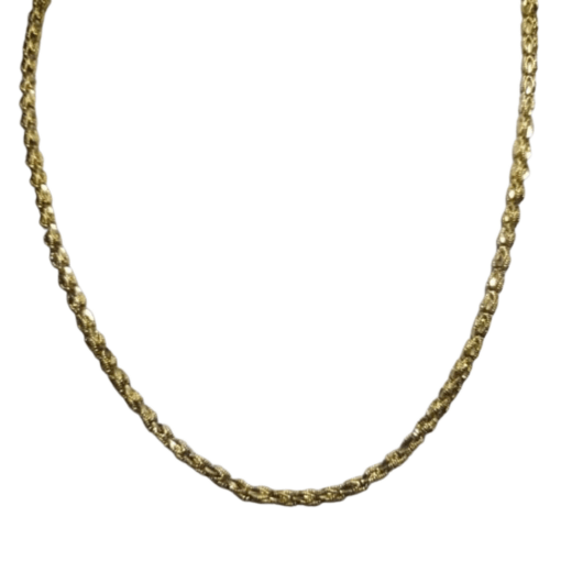 Yellow Rounded Diamond-Cut Necklace