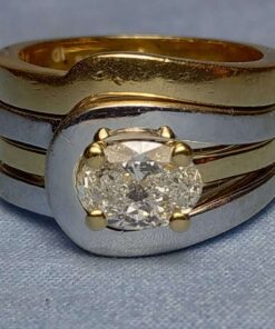 1.00ct Oval Diamond Engagement Ring Set