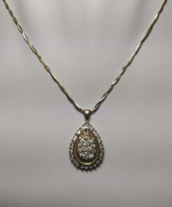 1.00ctw Diamond Two-Tone Gold Necklace