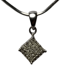 1/2ctw Invisible Set Diamond White Gold Necklace