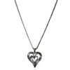 1/4ctw Diamond White Gold Heart Necklace