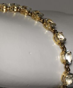 8.00cttw Aquamarine Gold Bracelet closeup side view
