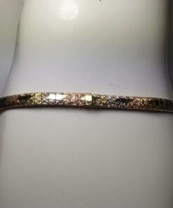 Tri-Color Gold Omega Bracelet