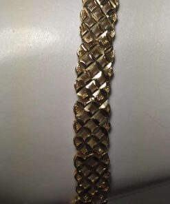 Wide Diamond-Cut Gold Bracelet