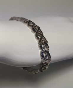 White Gold Diamond-Cut Bracelet