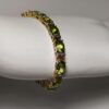 Peridot & Diamond Gold Gemstone Bracelet full view