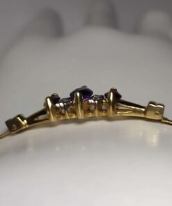 Amethyst & Diamond Gold Bracelet side view
