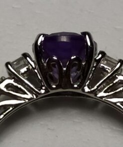 Amethyst & Diamond Ring closeup