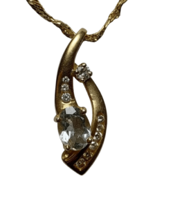 Aquamarine & Diamond Necklace outline