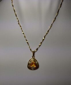 Citrine and Diamond Necklace