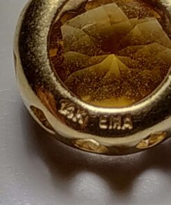 Citrine & Diamond Gold Slider Pendant marking