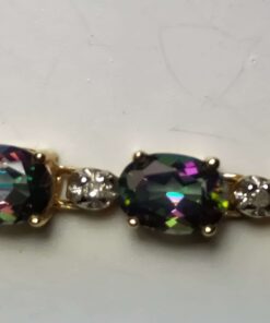 Color-Changing Topaz & Diamond Bracelet closeup
