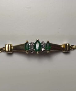 Emerald and Diamond Bracelet close up