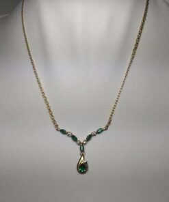 Emerald & Diamond Gold Necklace