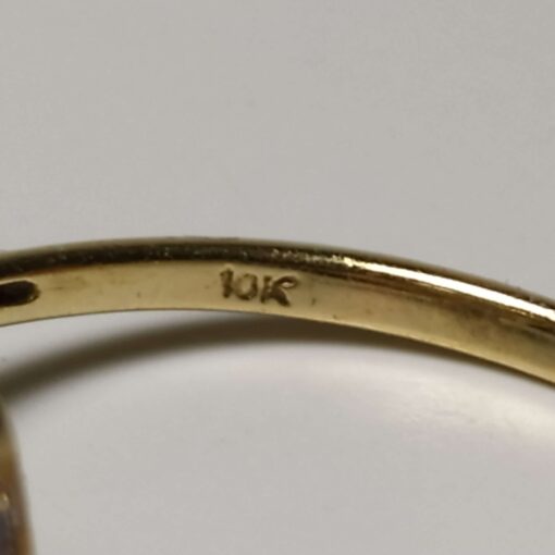 Emerald & Diamond Gold Ring marking