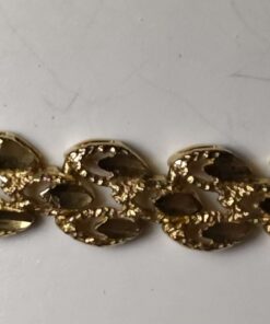 Gold Diamond-Cut Bracelet closeup