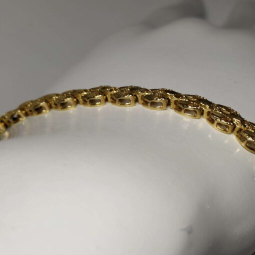 Gold Diamond-Cut Bracelet side view
