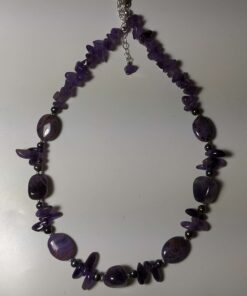Heavy Sterling Silver Amethyst Necklace