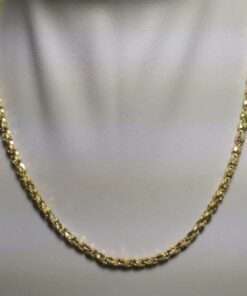 Yellow Rounded Diamond-Cut Necklace uncut