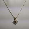 1/2ctw Invisible Set Diamond White Gold Necklace uncut 1