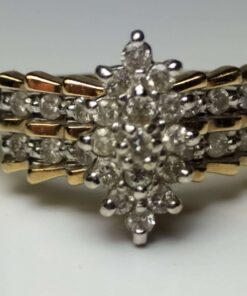 Marquise-Shaped Diamond Cluster Ring uncut