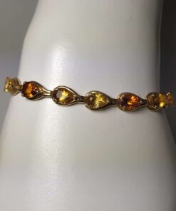 Multi-Color Citrine Gold Bracelet