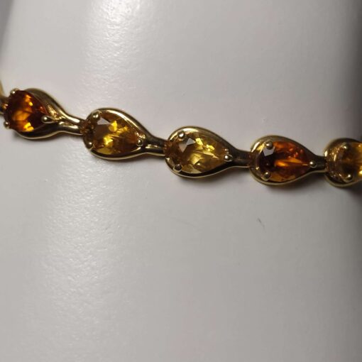 Multi-Color Citrine Gold Bracelet front