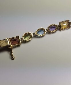Multi-Color Gemstone Bracelet back view