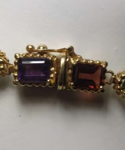 Multi-Color Gemstone Bracelet clasp