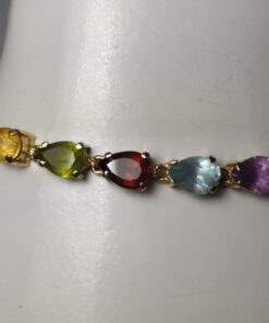 Multi-Color Gemstone Bracelet closeup