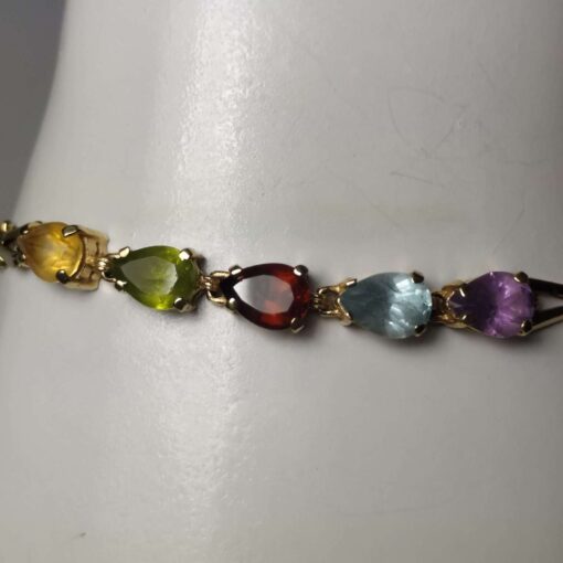 Multi-Color Gemstone Bracelet closeup