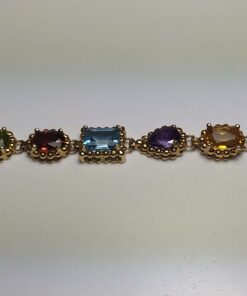Multi-Color Gemstone Bracelet front view