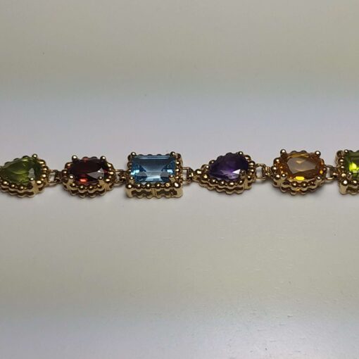 Multi-Color Gemstone Bracelet front view