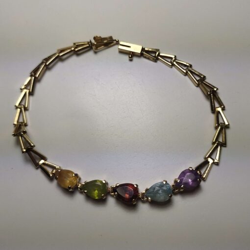 Multi-Color Gemstone Bracelet full