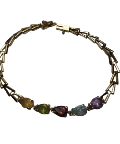 Multi-Color Gemstone Bracelet outline