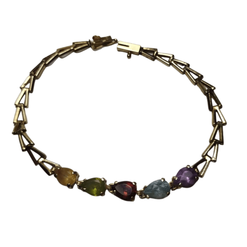 Multi-Color Gemstone Bracelet outline