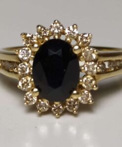 Onyx & Diamond Ring uncut