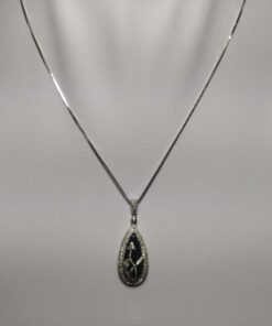 Onyx & Diamond Vintage Necklace