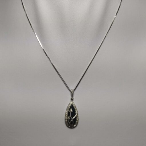Onyx & Diamond Vintage Necklace