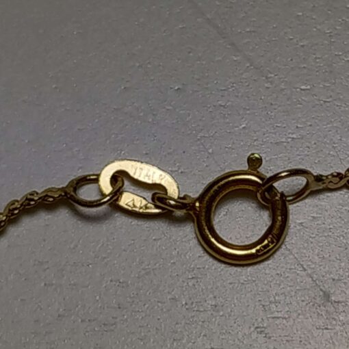 Onyx & Diamond Yellow Gold Necklace closeup clasp