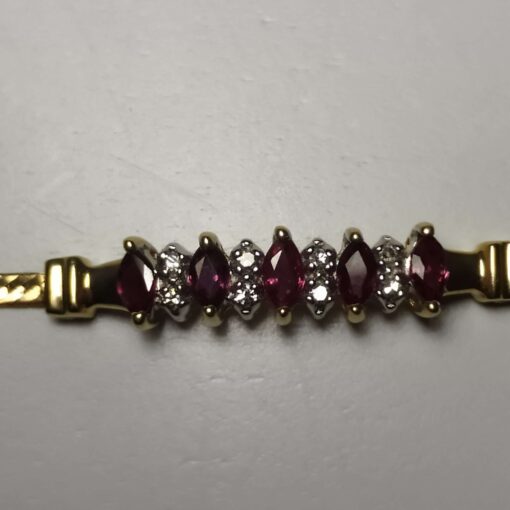 Ruby & Diamond Bracelet closeup