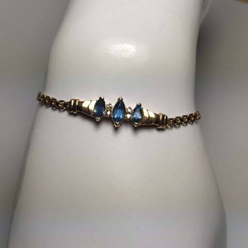 Spinel & Diamond Gold Bracelet