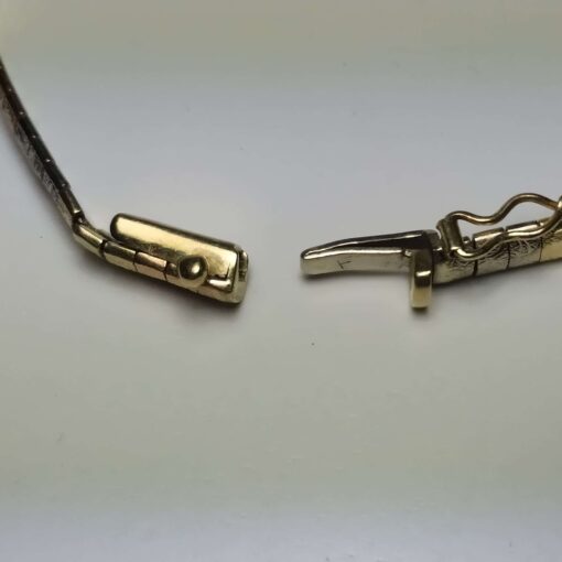Tri-Color Gold Omega Bracelet clasp