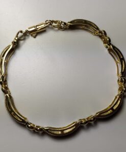 Two-Tone Diamond-Cut Gold Bracelet full