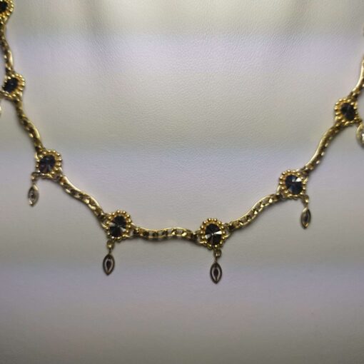 Two-Tone Gold Diamond-Cut Necklace front view