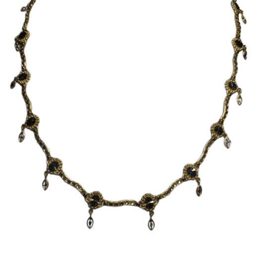 Two-Tone Gold Diamond-Cut Necklace outline