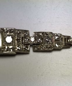 Vintage Platinum & Diamond Watch closeup
