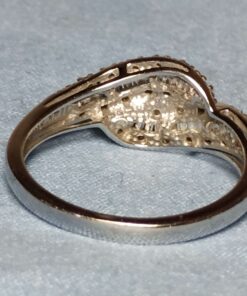 White Gold Diamond Baguette Ring back view