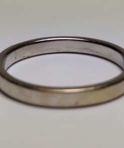 white gold wedding band front view