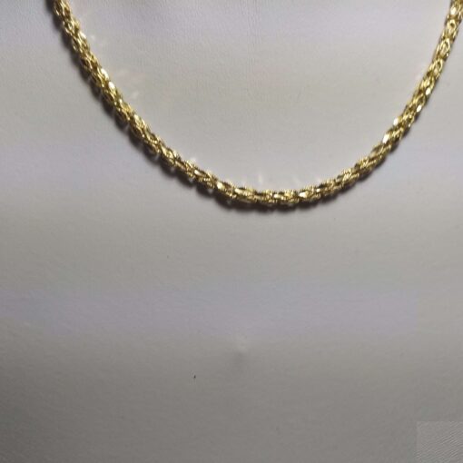 Yellow Rounded Diamond-Cut Necklace closeup